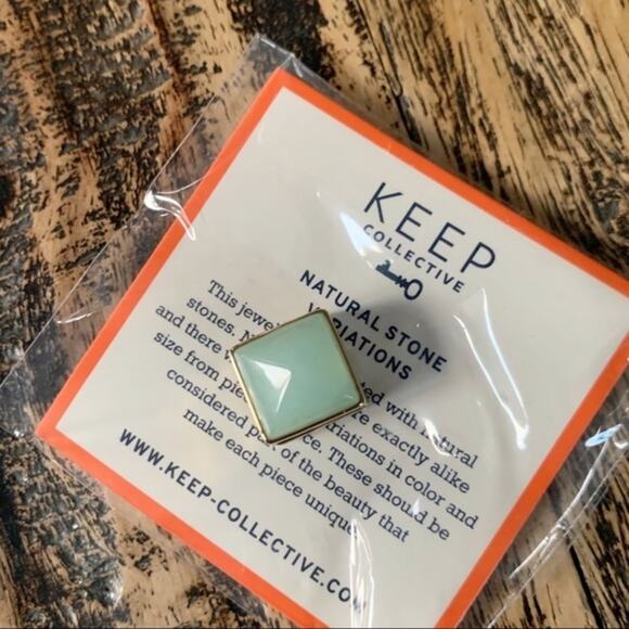 Keep Collective Green and Gold Pyramid Stone Charm New - Picture 7 of 10
